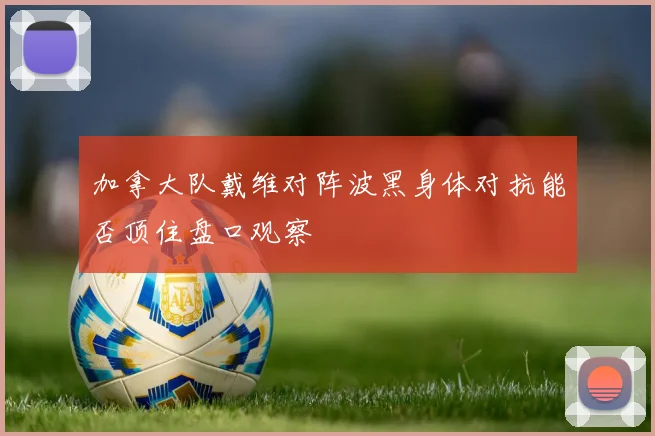 加拿大队戴维对阵波黑身体对抗能否顶住盘口观察